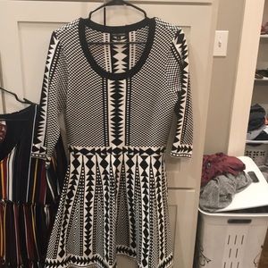 Black and white Nina Leonard Dress